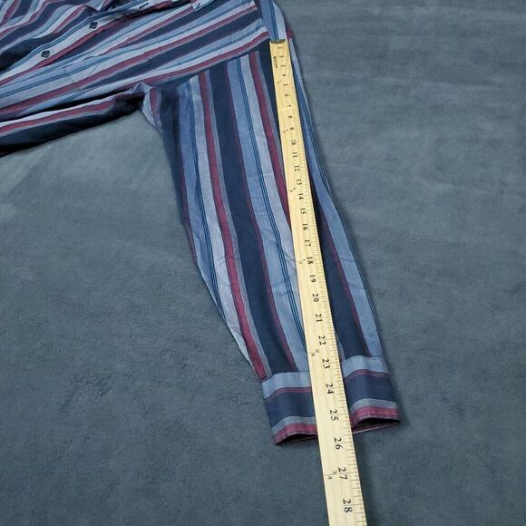 Vintage Dee Cee Vertical Stripe Western Long Sleeve Women's Size 2X Made In USA - Picture 11 of 13